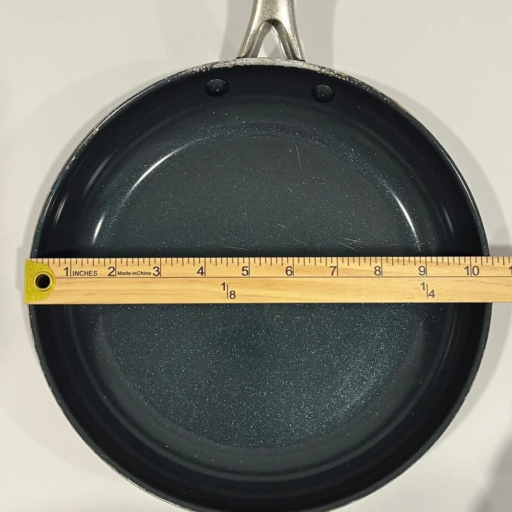 Blue Diamond Set of 3 Ceramic Non-Stick Frying Pans Pot Blue Stainless Handle